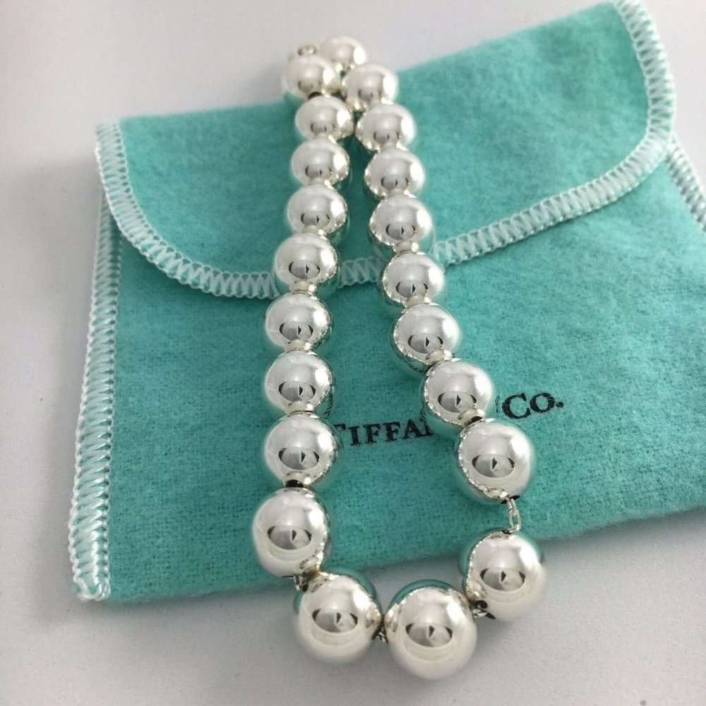 Tiffany HardWear Ball Bracelet in Sterling Silver 10mm Beads - 8" Large